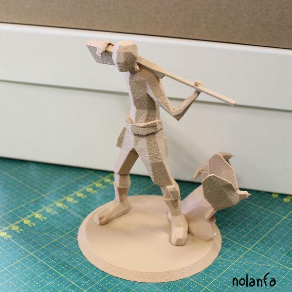 mountain peeps: 3D print of hunter, glued back together