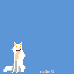 pixel art wolf anim