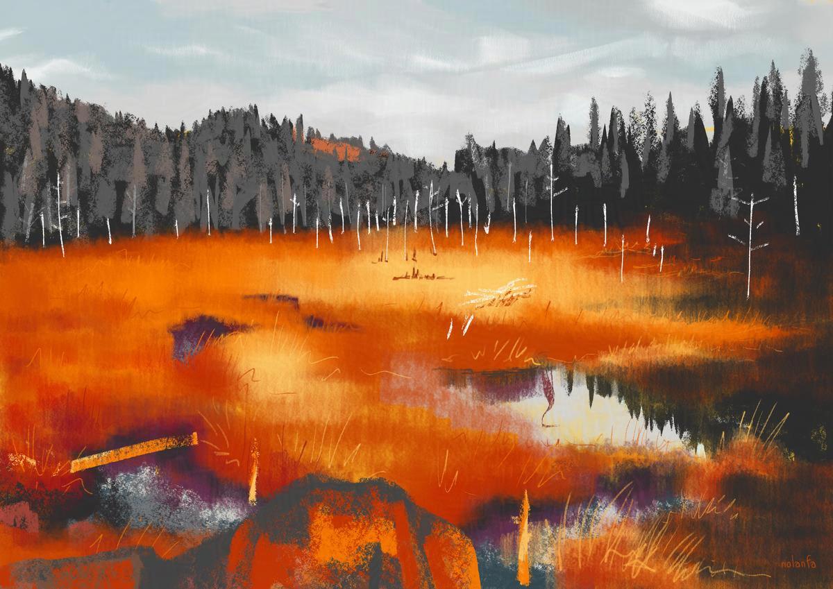 red grass