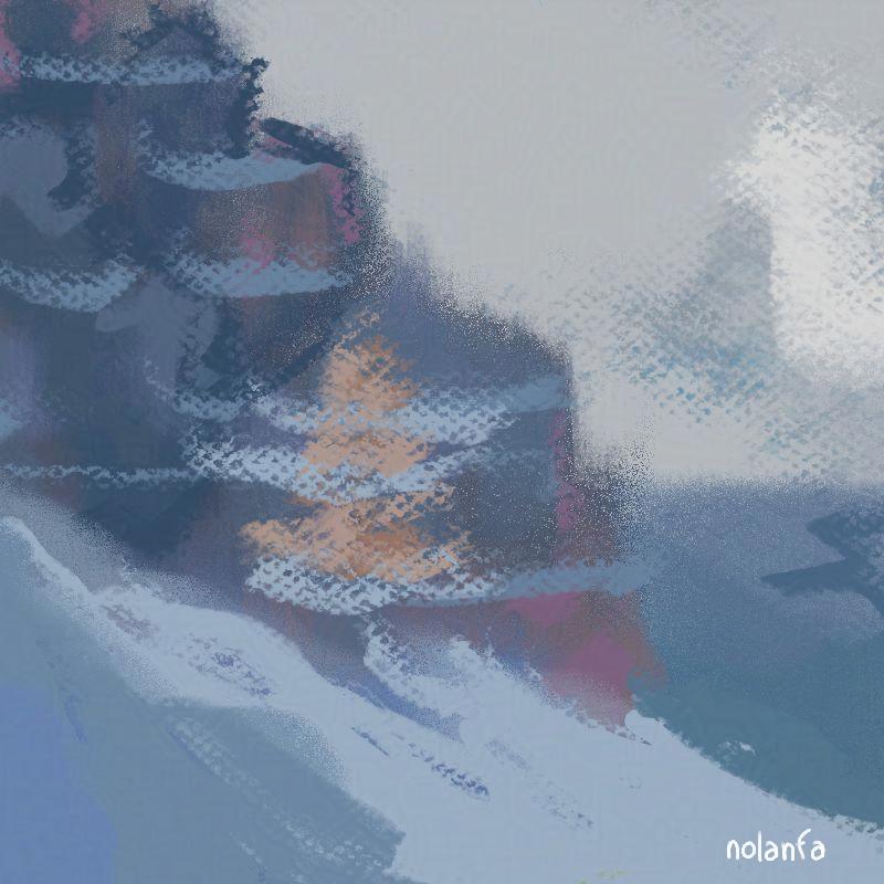yellow mountain: detail 2