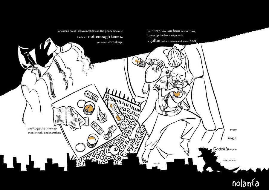 poem illustration: sisters