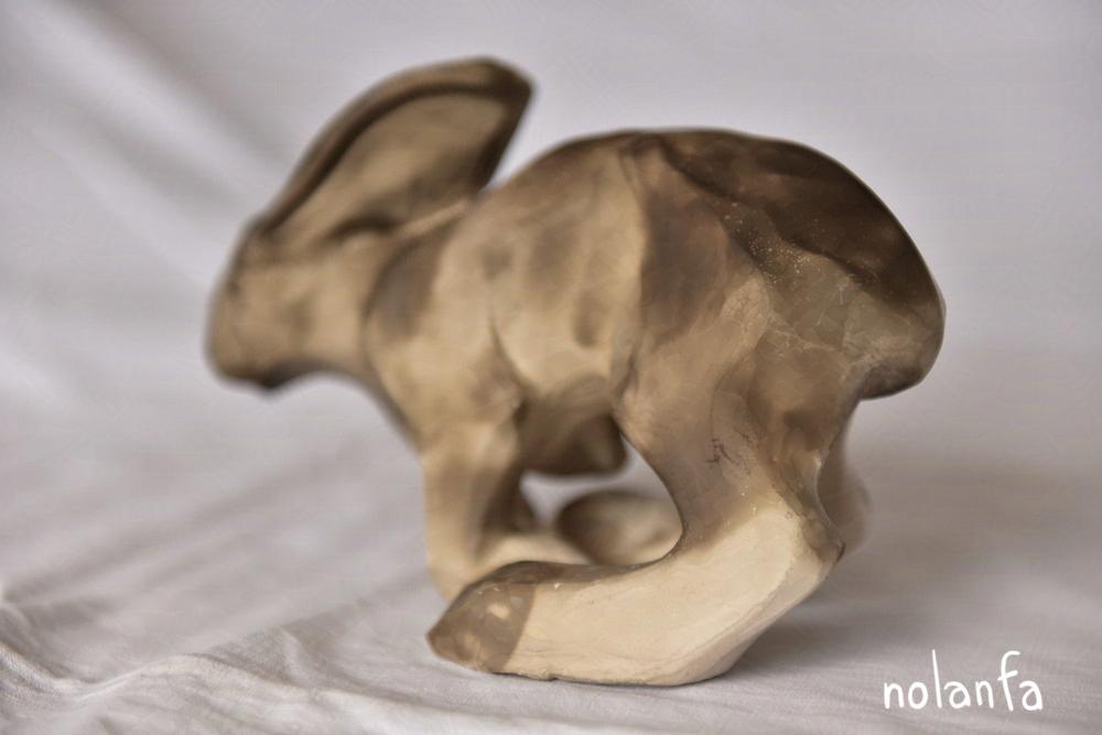 hare A running: three quarters back left