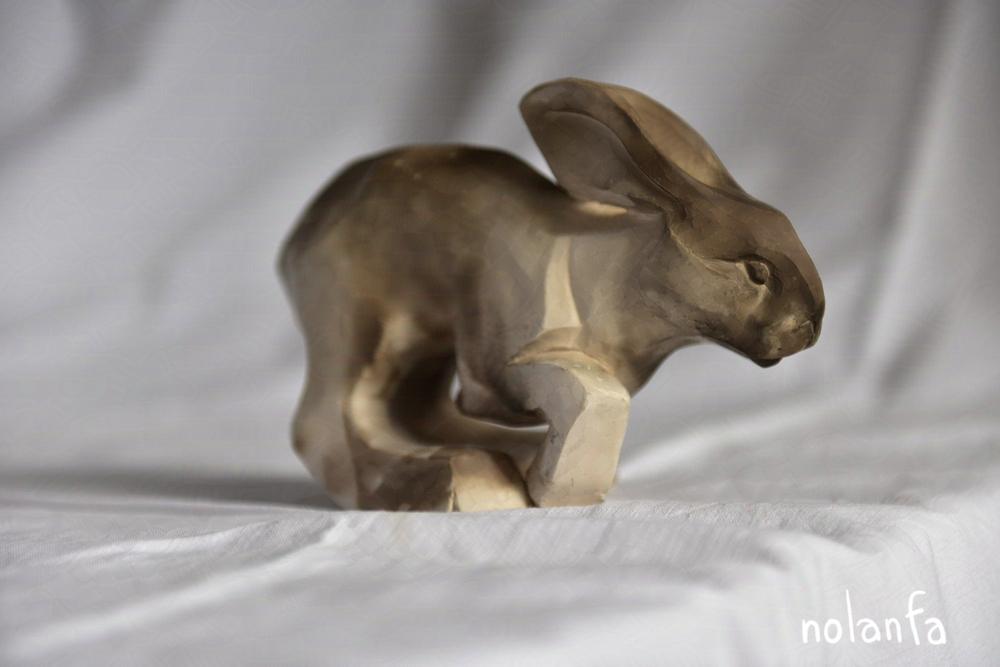 hare A running: three quarters front right