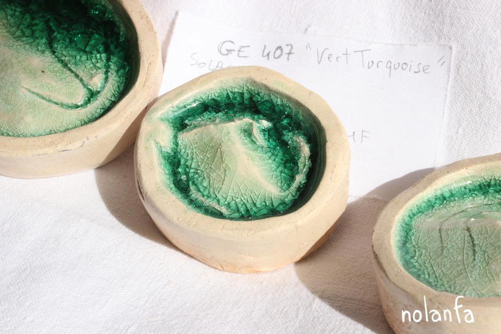 emerald green islets closeup