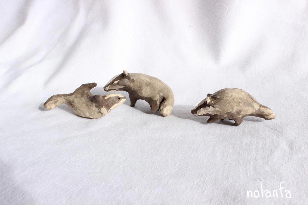 Beaver Family: three kits playing