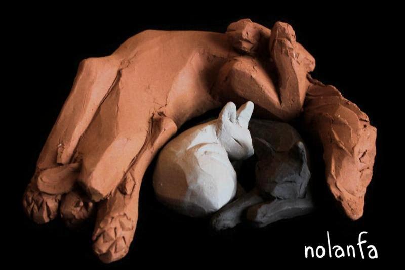 cats and dog: 3-group, dog tongue out