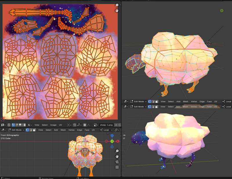 UV painted sheep
